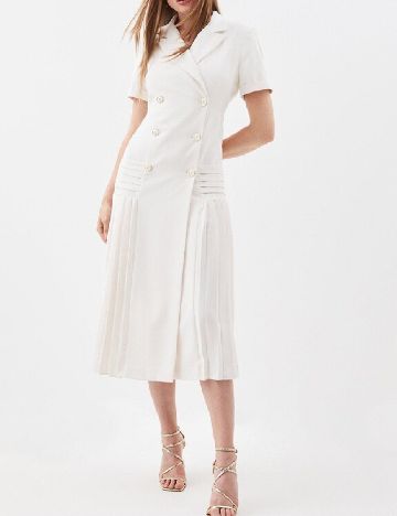 Rochie medie Karen Millen, ecru