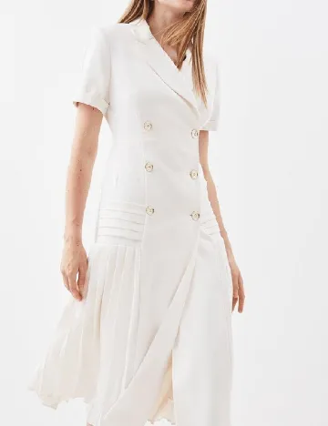 Rochie medie Karen Millen, ecru Alb