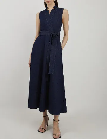 Rochie lunga Karen Millen, albastru Albastru