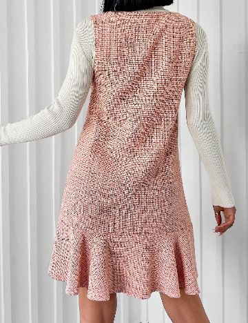 Rochie scurta SHEIN, alb/portocaliu