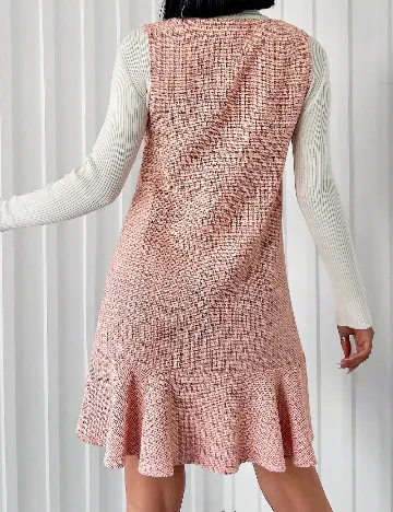 Rochie scurta SHEIN, alb/portocaliu Portocaliu