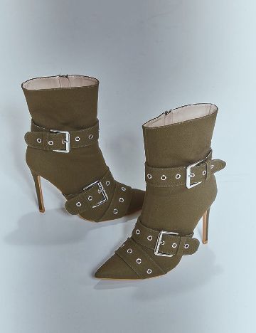 Botine PrettyLittleThing, verde