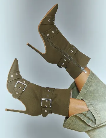 Botine PrettyLittleThing, verde Verde