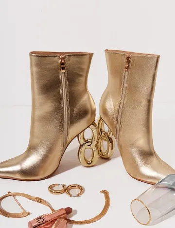 Botine PrettyLittleThing, auriu Galben