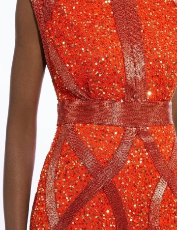 Rochie scurta Karen Millen, portocaliu