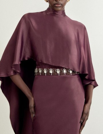 Rochie lunga Karen Millen, mov inchis
