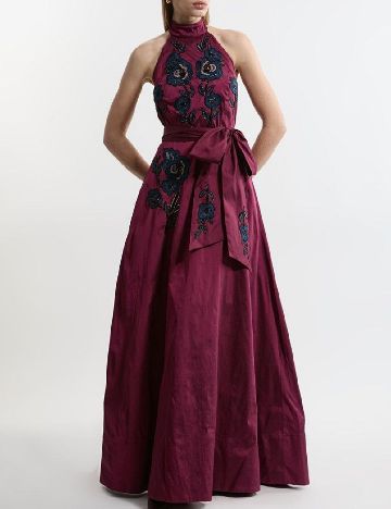 Rochie lunga Karen Millen, pruna