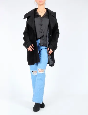 Palton SHEIN, negru Negru