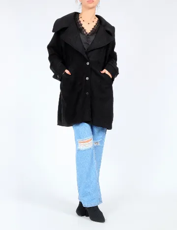 Palton SHEIN, negru Negru