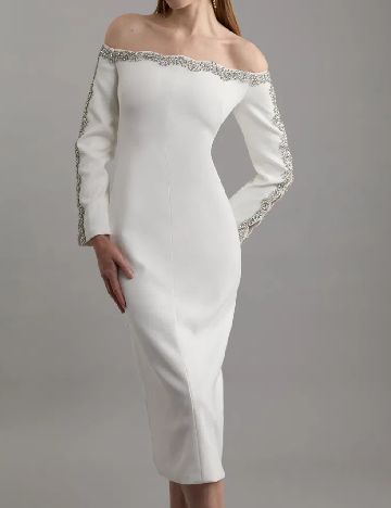 Rochie medie Karen Millen, alb