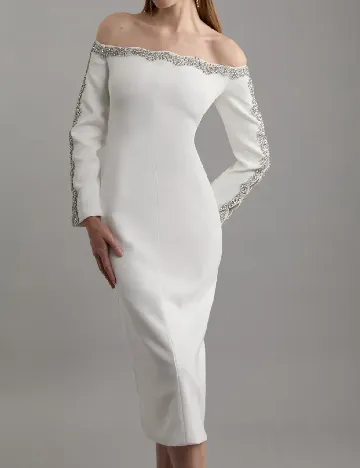 Rochie medie Karen Millen, alb Alb