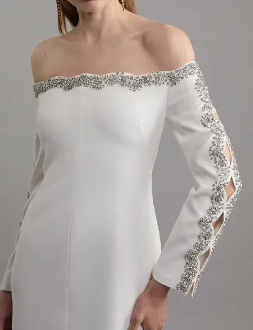 Rochie medie Karen Millen, alb Alb