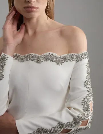 Rochie medie Karen Millen, alb Alb