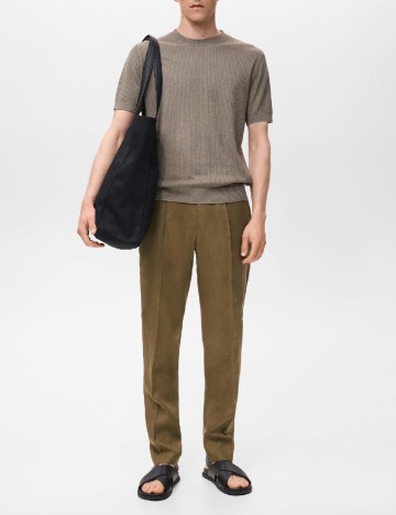 Pantaloni Mango, kaki