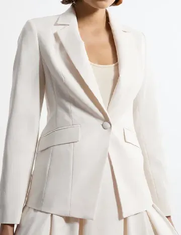 Sacou Karen Millen, ecru Alb