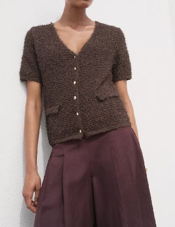 Cardigan Mango, maro