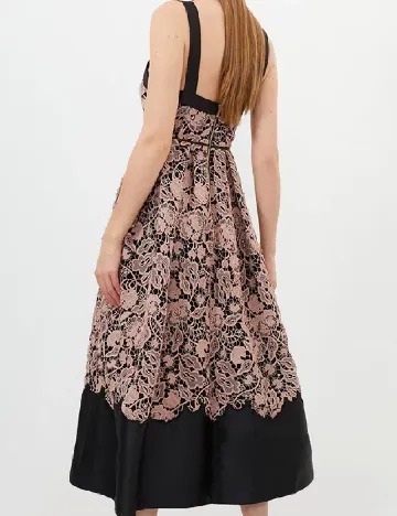 Rochie medie Karen Millen, negru/roz pudra Roz