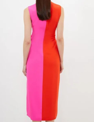 Rochie medie Karen Millen, rosu/roz