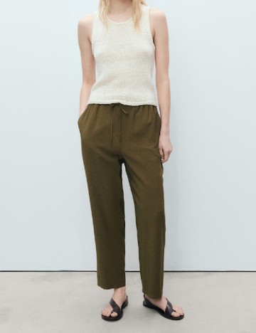 Pantaloni Mango, kaki