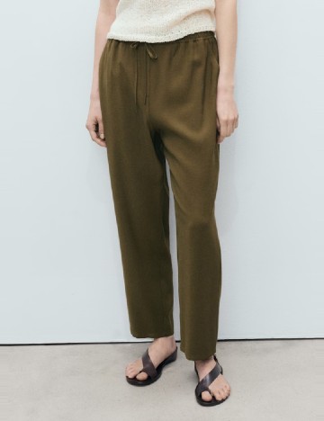 Pantaloni Mango, kaki