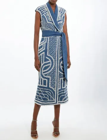 Rochie medie Karen Millen, albastru Albastru
