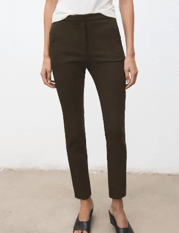 Pantaloni Mango, kaki Verde