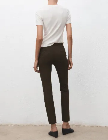 Pantaloni Mango, kaki Verde