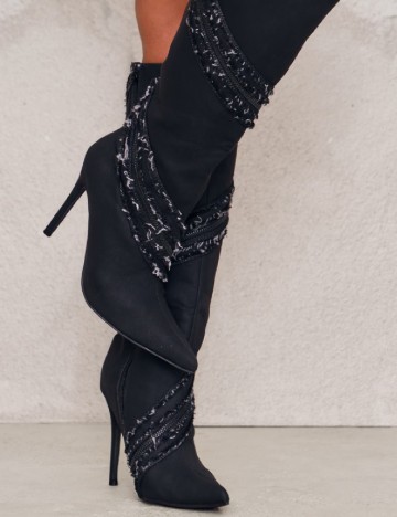 Cizme PrettyLittleThing, negru