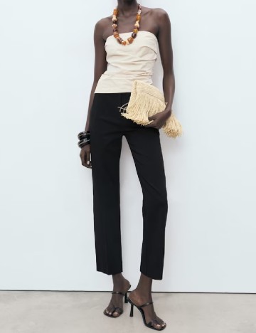 Pantaloni Mango, negru