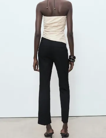 Pantaloni Mango, negru Negru