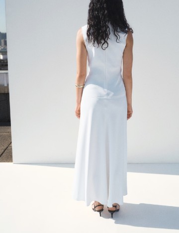 Rochie lunga Mango, alb