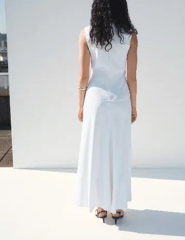 Rochie lunga Mango, alb Alb
