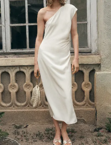 Rochie medie Mango, crem Crem
