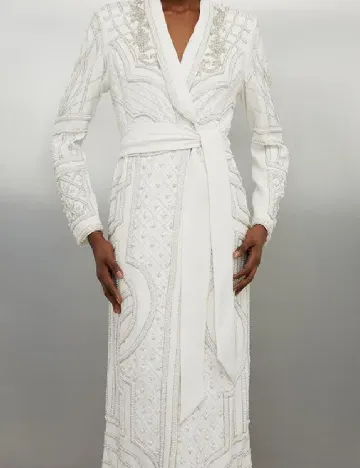 Rochie medie Karen Millen, alb Alb