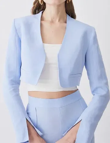 Blazer Karen Millen, bleu Albastru