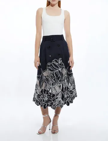 Fusta Karen Millen, bleumarin Albastru