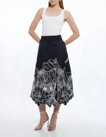Fusta Karen Millen, bleumarin