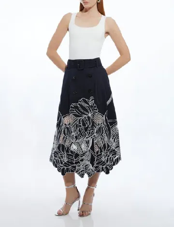 Fusta Karen Millen, bleumarin Albastru