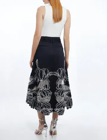 Fusta Karen Millen, bleumarin Albastru