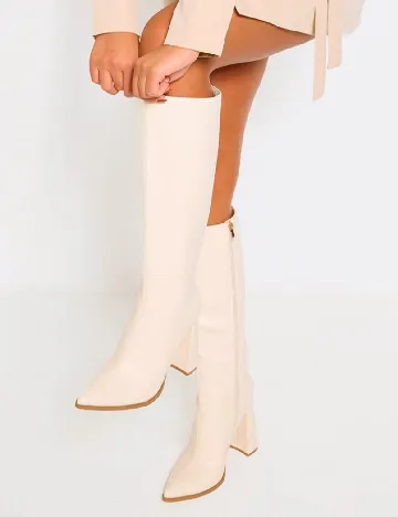 Cizme PrettyLittleThing, crem Crem