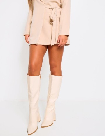 Cizme PrettyLittleThing, crem