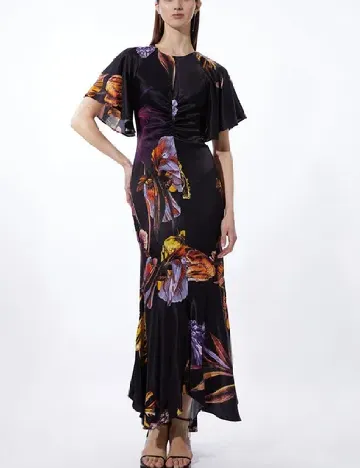 Rochie lunga Karen Millen, negru Negru