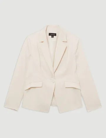 Sacou Karen Millen Plus Size, ecru Alb