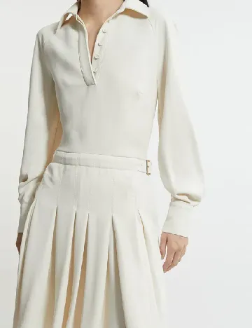 Rochie scurta Karen Millen, ecru Alb