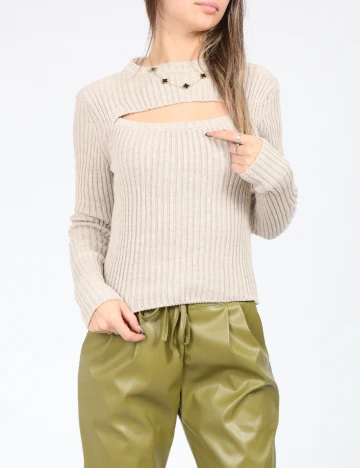 Bluza SHEIN, bej Crem