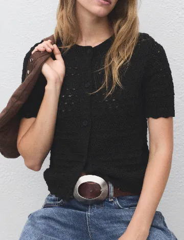 Cardigan Mango, negrun Negru