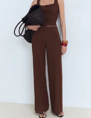Pantaloni Mango, maro Maro