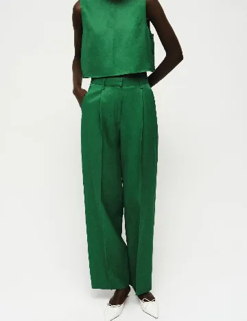 Pantaloni Mango, verde Verde