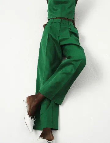 Pantaloni Mango, verde Verde