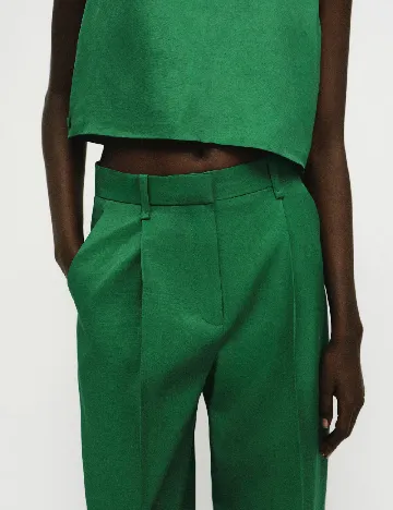Pantaloni Mango, verde Verde
